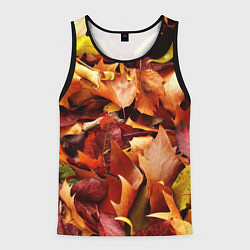 Майка-безрукавка мужская Куча осенних листьев, цвет: 3D-черный