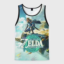 Майка-безрукавка мужская The Legend of Zelda: Tears of the Kingdom Линк, цвет: 3D-черный