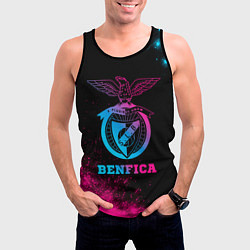 Майка-безрукавка мужская Benfica - neon gradient, цвет: 3D-черный — фото 2