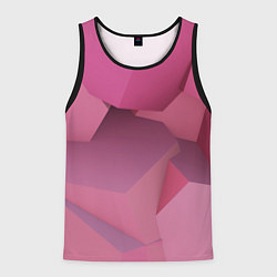 Майка-безрукавка мужская Розовые геометрические фигуры, цвет: 3D-черный