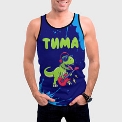 Майка-безрукавка мужская Тима рокозавр, цвет: 3D-черный — фото 2