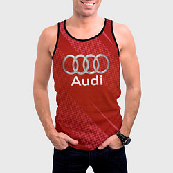 Майка-безрукавка мужская Audi abstraction, цвет: 3D-черный — фото 2