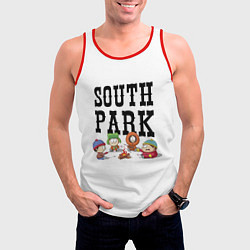 Майка-безрукавка мужская South park кострёр, цвет: 3D-красный — фото 2