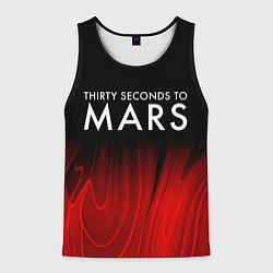 Майка-безрукавка мужская Thirty Seconds to Mars red plasma, цвет: 3D-черный
