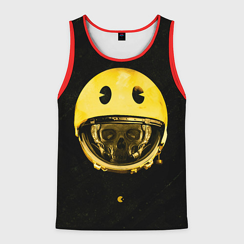 Мужская майка без рукавов Space pac-man / 3D-Красный – фото 1