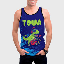 Майка-безрукавка мужская Тоша рокозавр, цвет: 3D-черный — фото 2