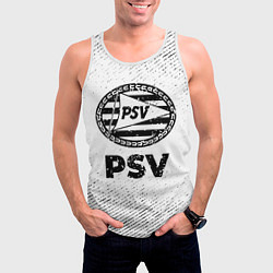 Майка-безрукавка мужская PSV с потертостями на светлом фоне, цвет: 3D-белый — фото 2