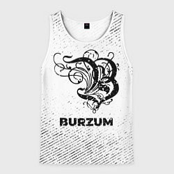 Майка-безрукавка мужская Burzum с потертостями на светлом фоне, цвет: 3D-белый