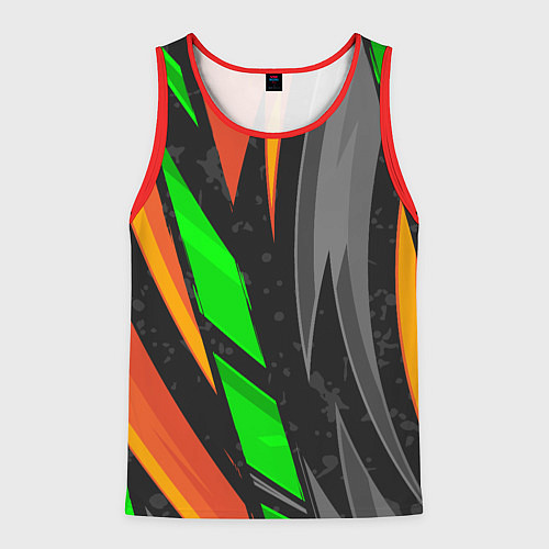 Мужская майка без рукавов Абстракция / 3D-Красный – фото 1