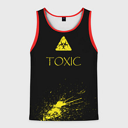 Майка-безрукавка мужская TOXIC - Биологическая опасность, цвет: 3D-красный