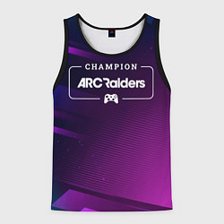 Майка-безрукавка мужская ARC Raiders gaming champion: рамка с лого и джойст, цвет: 3D-черный