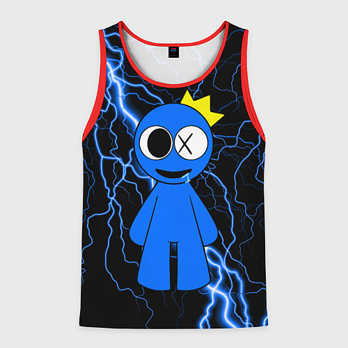 Мужская майка без рукавов Радужные друзья Синий молния / 3D-Красный – фото 1
