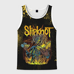 Майка-безрукавка мужская Slipknot Yellow Monster, цвет: 3D-белый