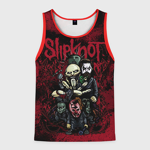 Мужская майка без рукавов Slipknot art / 3D-Красный – фото 1