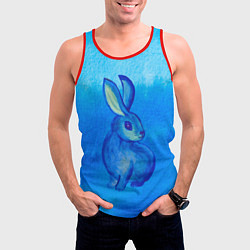 Майка-безрукавка мужская Водяной кролик символ 2023, цвет: 3D-красный — фото 2