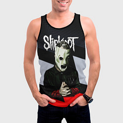 Майка-безрукавка мужская Slipknot абстракция, цвет: 3D-черный — фото 2