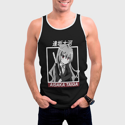 Мужская майка без рукавов ToraDora Aisaka Taiga / 3D-Белый – фото 3