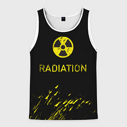 Майка-безрукавка мужская Radiation - радиационная опасность, цвет: 3D-белый