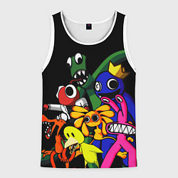 Майка-безрукавка мужская Персонажи из радужных друзей, цвет: 3D-белый