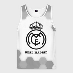 Майка-безрукавка мужская Real Madrid sport на светлом фоне, цвет: 3D-белый