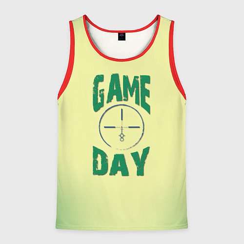 Мужская майка без рукавов Game day / 3D-Красный – фото 1
