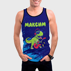 Майка-безрукавка мужская Максим рокозавр, цвет: 3D-черный — фото 2