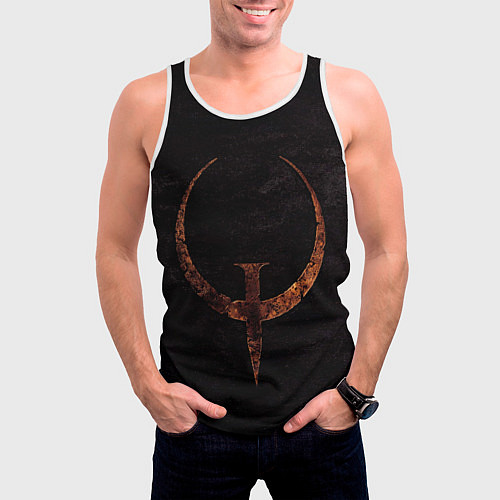 Мужская майка без рукавов Quake 1 / 3D-Белый – фото 3