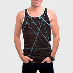 Майка-безрукавка мужская Колючая проволока, цвет: 3D-белый — фото 2
