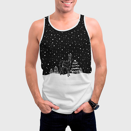 Мужская майка без рукавов Ночь перед рождеством / 3D-Белый – фото 3