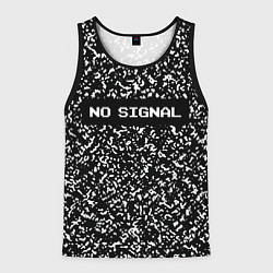Майка-безрукавка мужская Глитч - нет сигнала, цвет: 3D-черный