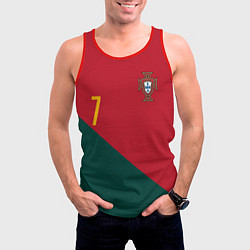 Майка-безрукавка мужская Роналду ЧМ 2022 сборная Португалии, цвет: 3D-красный — фото 2