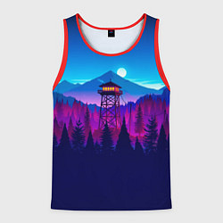 Майка-безрукавка мужская Firewatch, цвет: 3D-красный