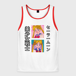 Майка-безрукавка мужская Прекрасная воительница сейлор мун, цвет: 3D-красный