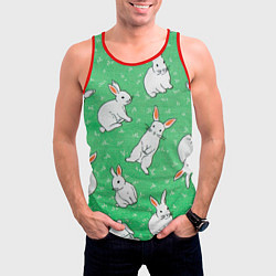 Майка-безрукавка мужская Крoлики, цвет: 3D-красный — фото 2
