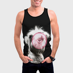 Майка-безрукавка мужская Верблюд жует жвачку, цвет: 3D-черный — фото 2