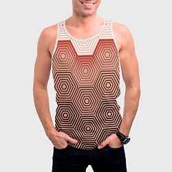 Майка-безрукавка мужская Multi- faceted pattern, цвет: 3D-белый — фото 2