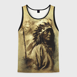 Майка-безрукавка мужская Старейшина, цвет: 3D-черный