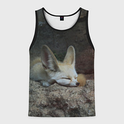 Майка-безрукавка мужская Фенек, цвет: 3D-черный