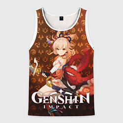 Майка-безрукавка мужская Ёимия элементали, цвет: 3D-белый