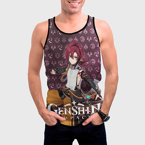 Мужская майка без рукавов Хэйдзо элементали / 3D-Черный – фото 3