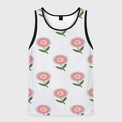 Майка-безрукавка мужская Астра игольчатый цветок, цвет: 3D-черный