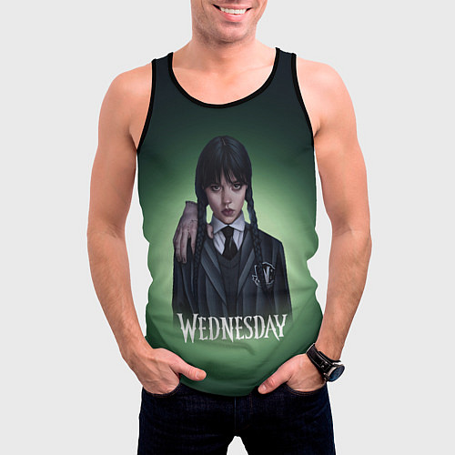 Мужская майка без рукавов Wednesday green / 3D-Черный – фото 3