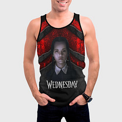 Майка-безрукавка мужская Wedneday black and red, цвет: 3D-черный — фото 2