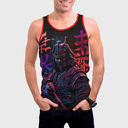 Майка-безрукавка мужская Самурай неон, цвет: 3D-красный — фото 2