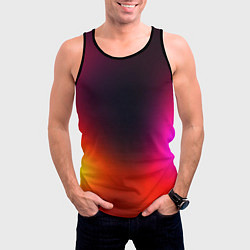 Майка-безрукавка мужская Абстрактная текстура, цвет: 3D-черный — фото 2