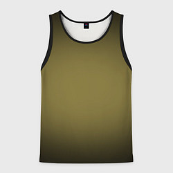 Майка-безрукавка мужская Градиент хаки, цвет: 3D-черный