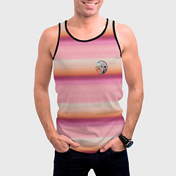Майка-безрукавка мужская Энид Синклер с Уэнсдей Аддамс - текстура свитера, цвет: 3D-черный — фото 2