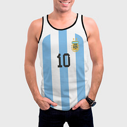 Майка-безрукавка мужская Марадона форма сборной Аргентины, цвет: 3D-черный — фото 2