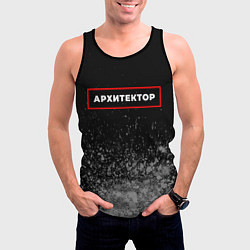 Майка-безрукавка мужская Архитектор - в рамке красного цвета, цвет: 3D-черный — фото 2