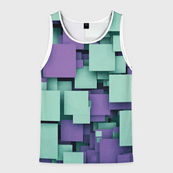 Майка-безрукавка мужская Trendy geometric pattern, цвет: 3D-белый